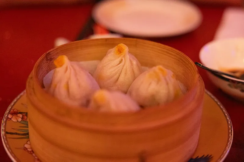 Crab-roe soup dumplings, a richer variety of xiaolongbao